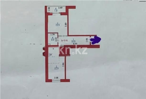Продажа 1-комнатной квартиры, 46.5 м² в Астане - фото 4
