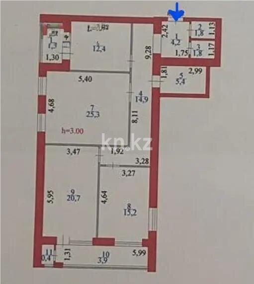 Продажа 3-комнатной квартиры, 107.5 м² в Астане - фото 8