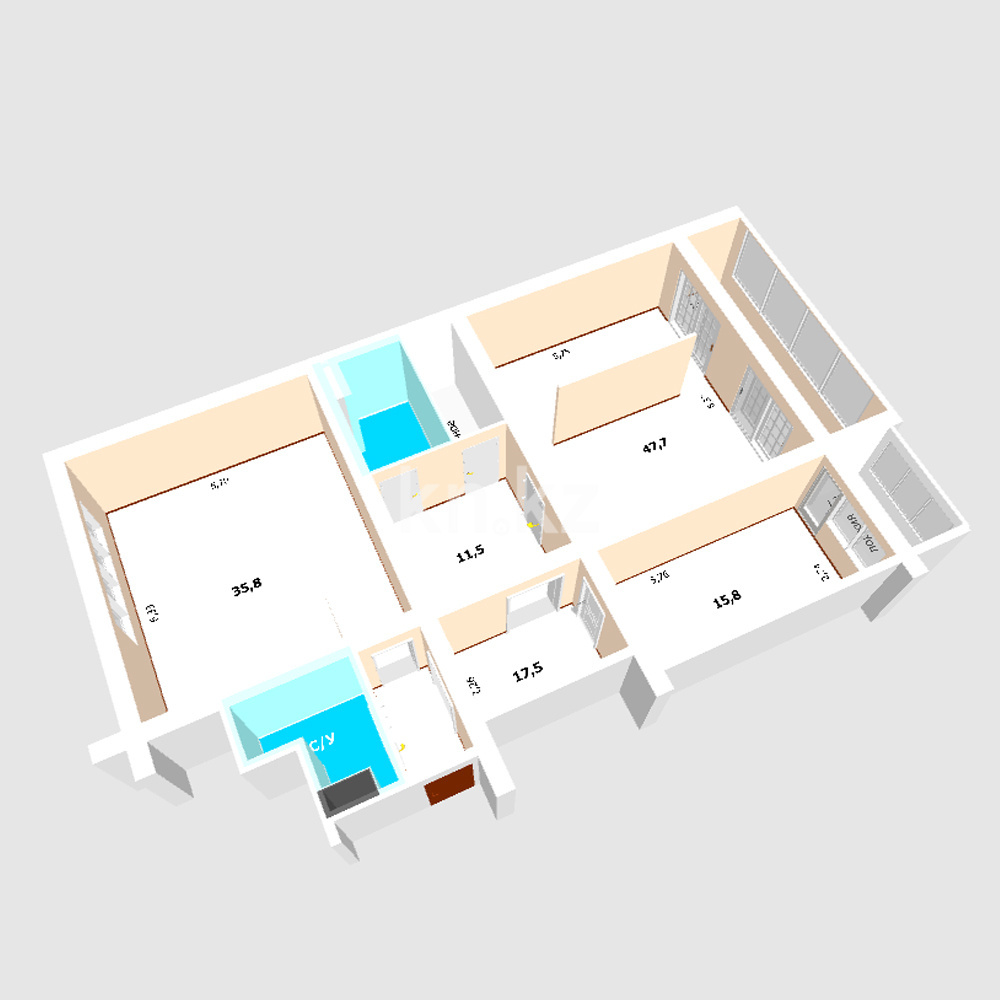 Продажа 3-комнатной квартиры, 138 м² в Алматы - фото 31