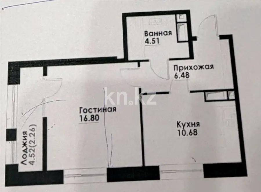 Продажа 1-комнатной квартиры, 40.8 м², ул. Навои, дом  30а/1 в Алматы
