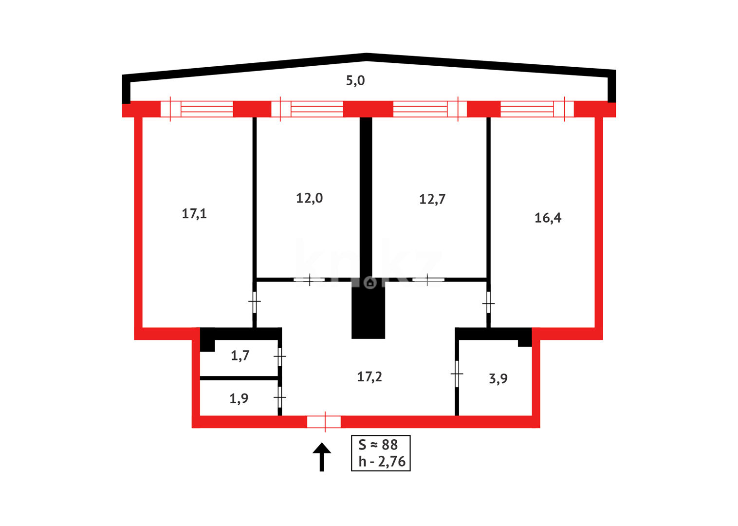 Продажа 3-комнатной квартиры, 88 м² в Астане - фото 25