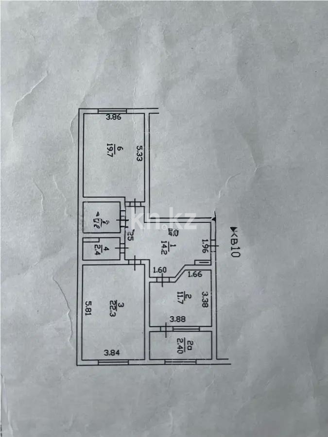 Продажа 2-комнатной квартиры, 77.8 м², мкр-н Аксай-1а, дом  31 в Алматы