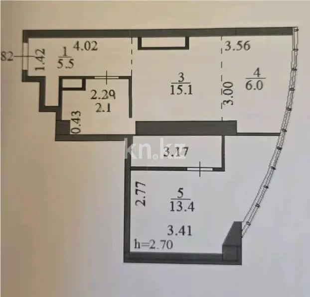 Продажа 2-комнатной квартиры, 45 м² в Астане - фото 4