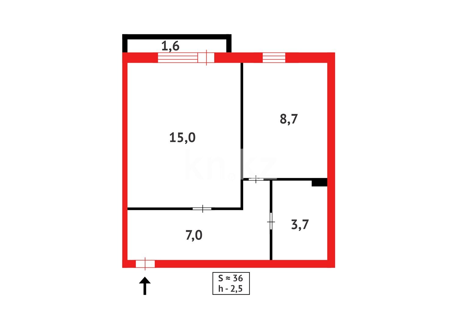 Продажа 1-комнатной квартиры, 36 м² в Астане - фото 9