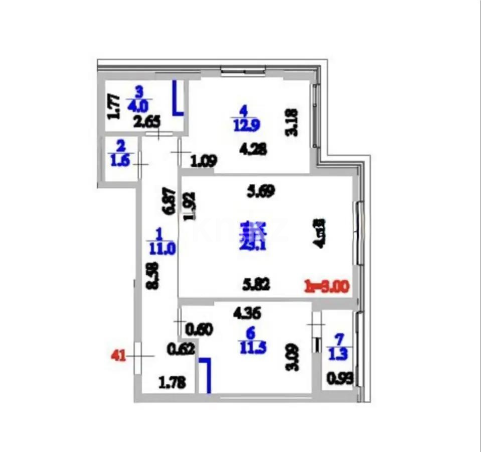 Продажа 2-комнатной квартиры, 66 м² в Астане