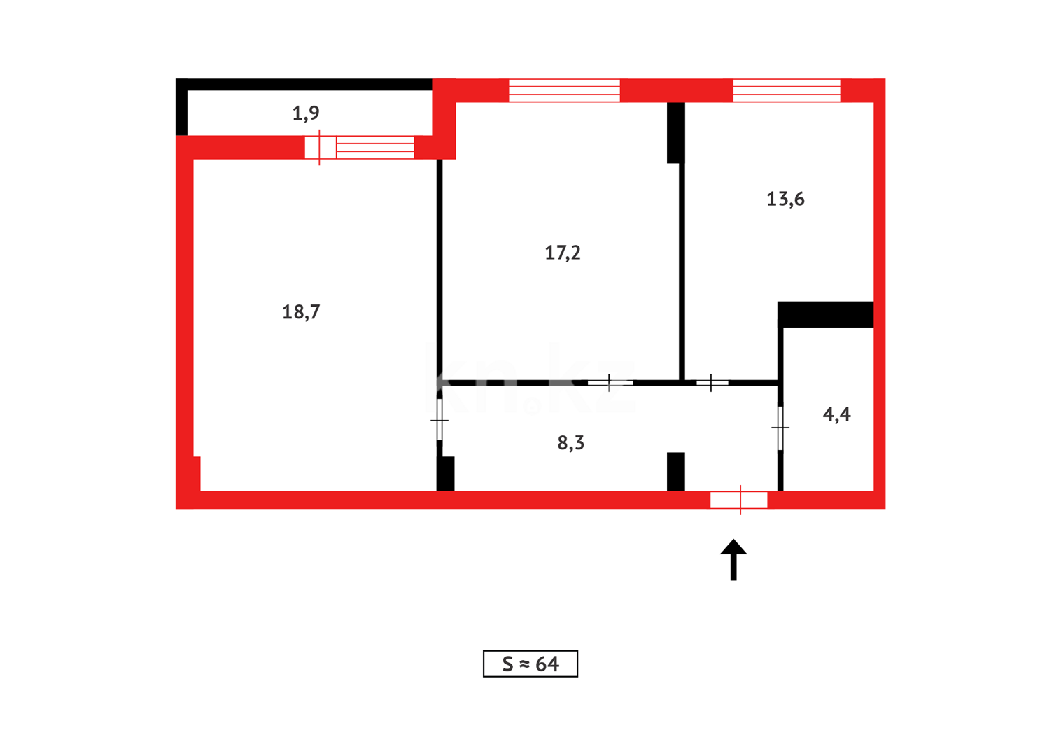 Продажа 2-комнатной квартиры, 64 м² в Астане - фото 14