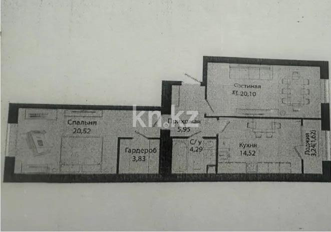 Продажа 2-комнатной квартиры, 64 м², ул. Нажимеденова, дом  30/1 в Астане