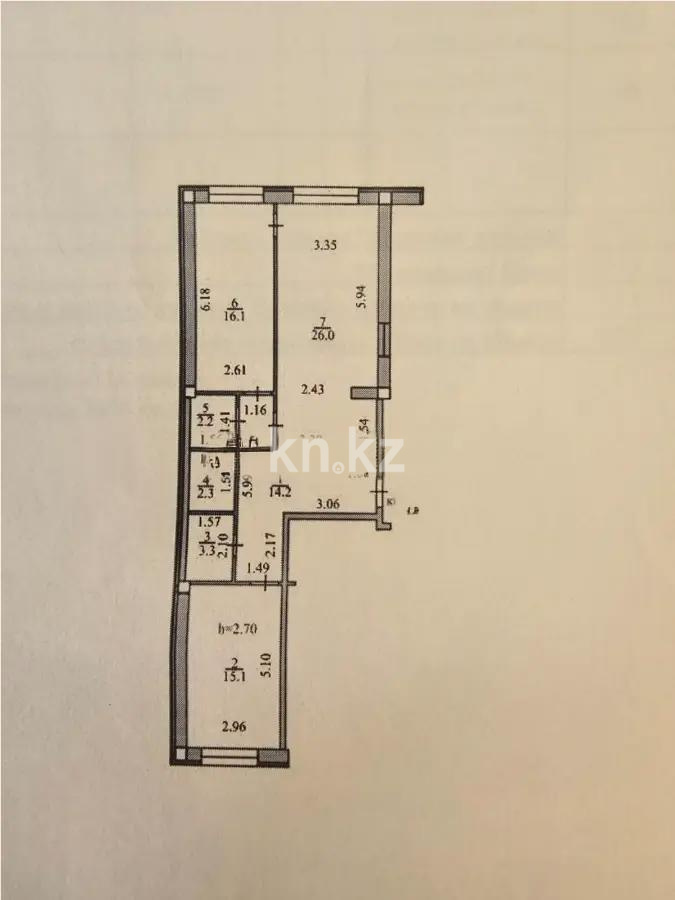 Продажа 3-комнатной квартиры, 81 м² в Алматы