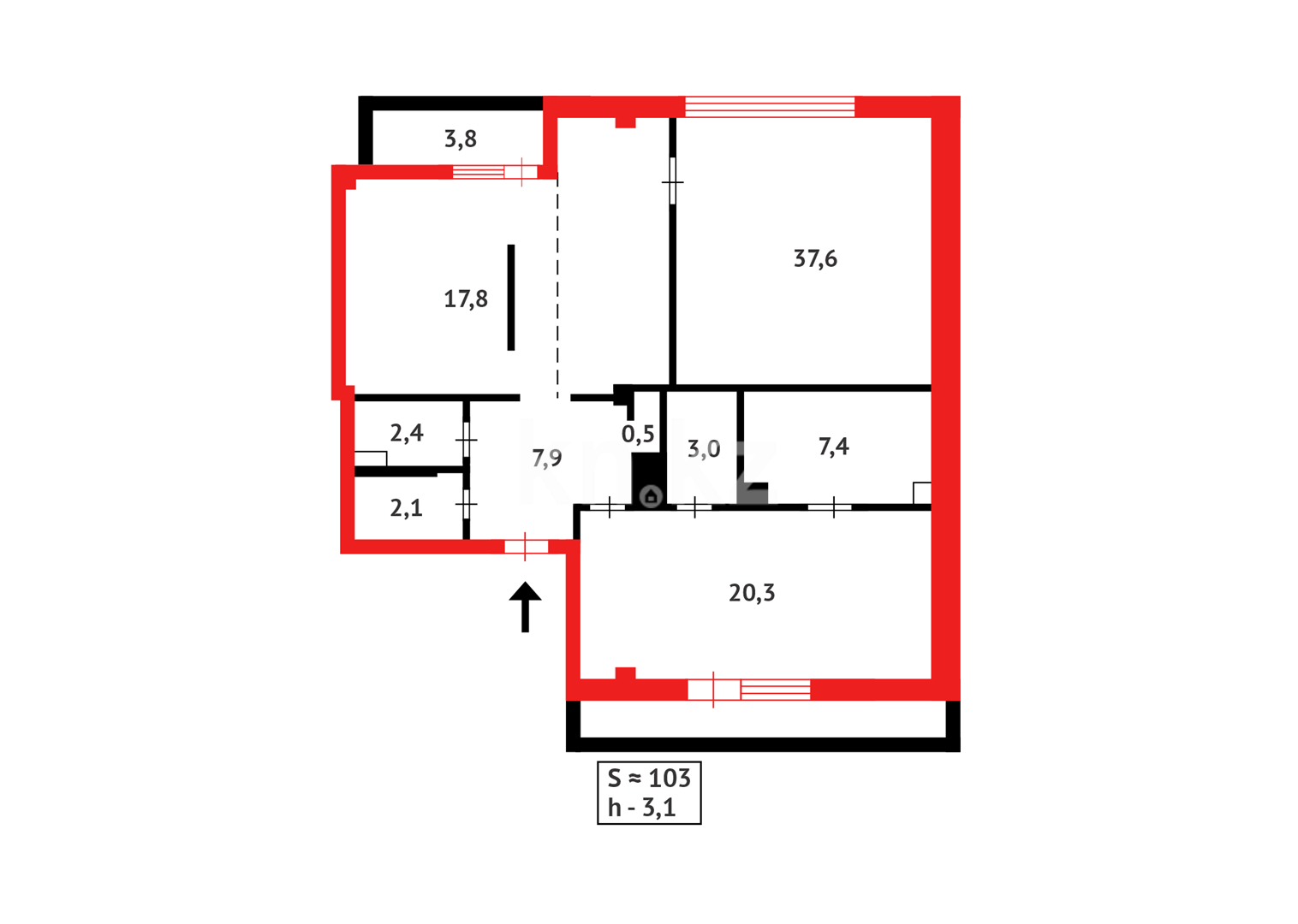 Продажа 3-комнатной квартиры, 102.8 м² в Астане - фото 8