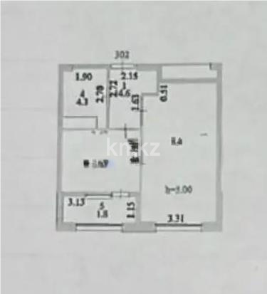 Продажа 1-комнатной квартиры, 39.8 м² в Астане