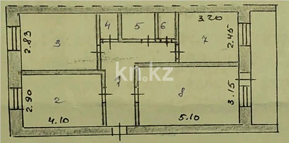 Продажа 3-комнатной квартиры, 59.4 м² в Астане