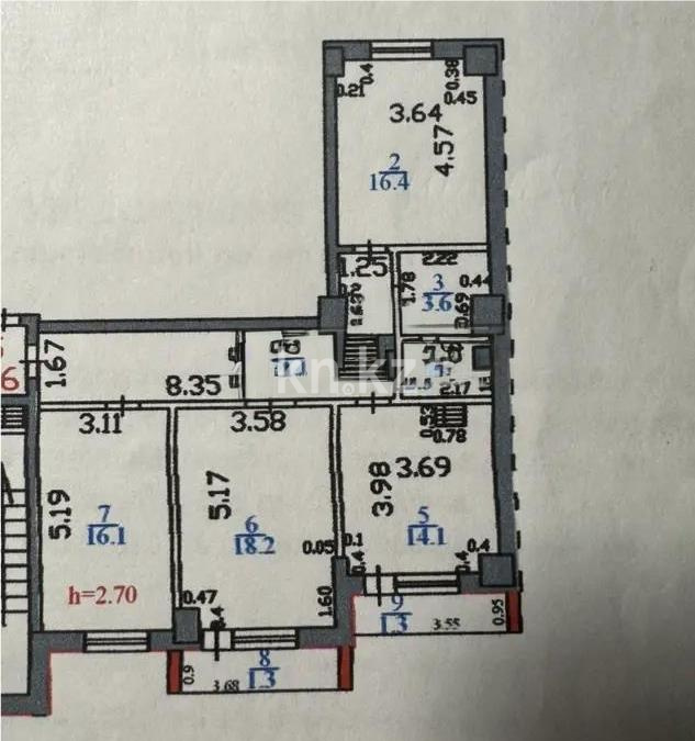 Продажа 3-комнатной квартиры, 89 м² в Караганде