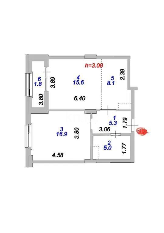 Продажа 2-комнатной квартиры, 53 м², ул. Молдагалиева, дом  5 в Астане - фото 4