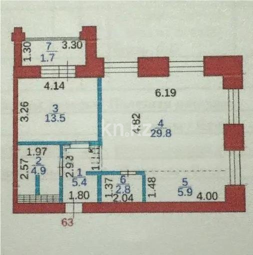 Продажа 2-комнатной квартиры, 61 м² в Караганде - фото 5
