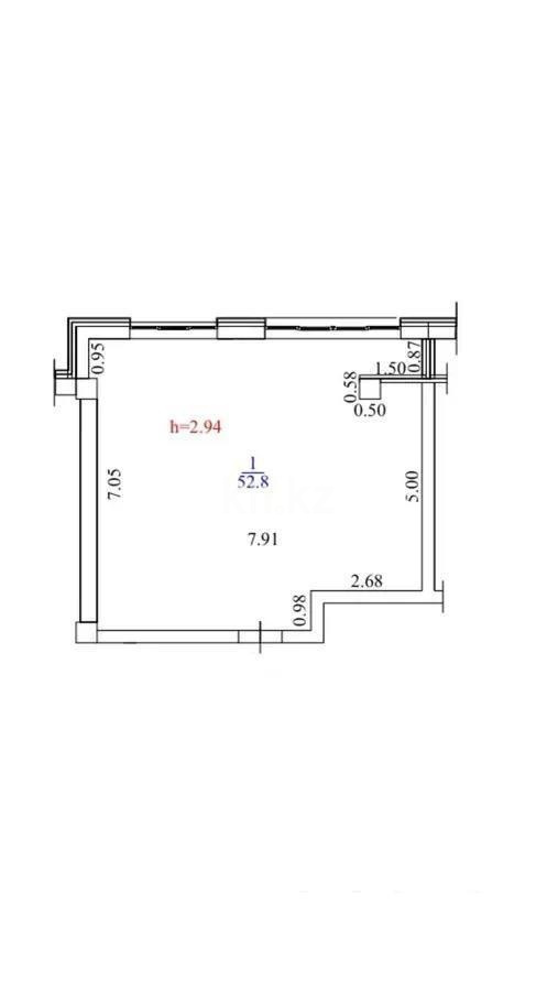 Продажа 1-комнатной квартиры, 52.8 м² в Алматы