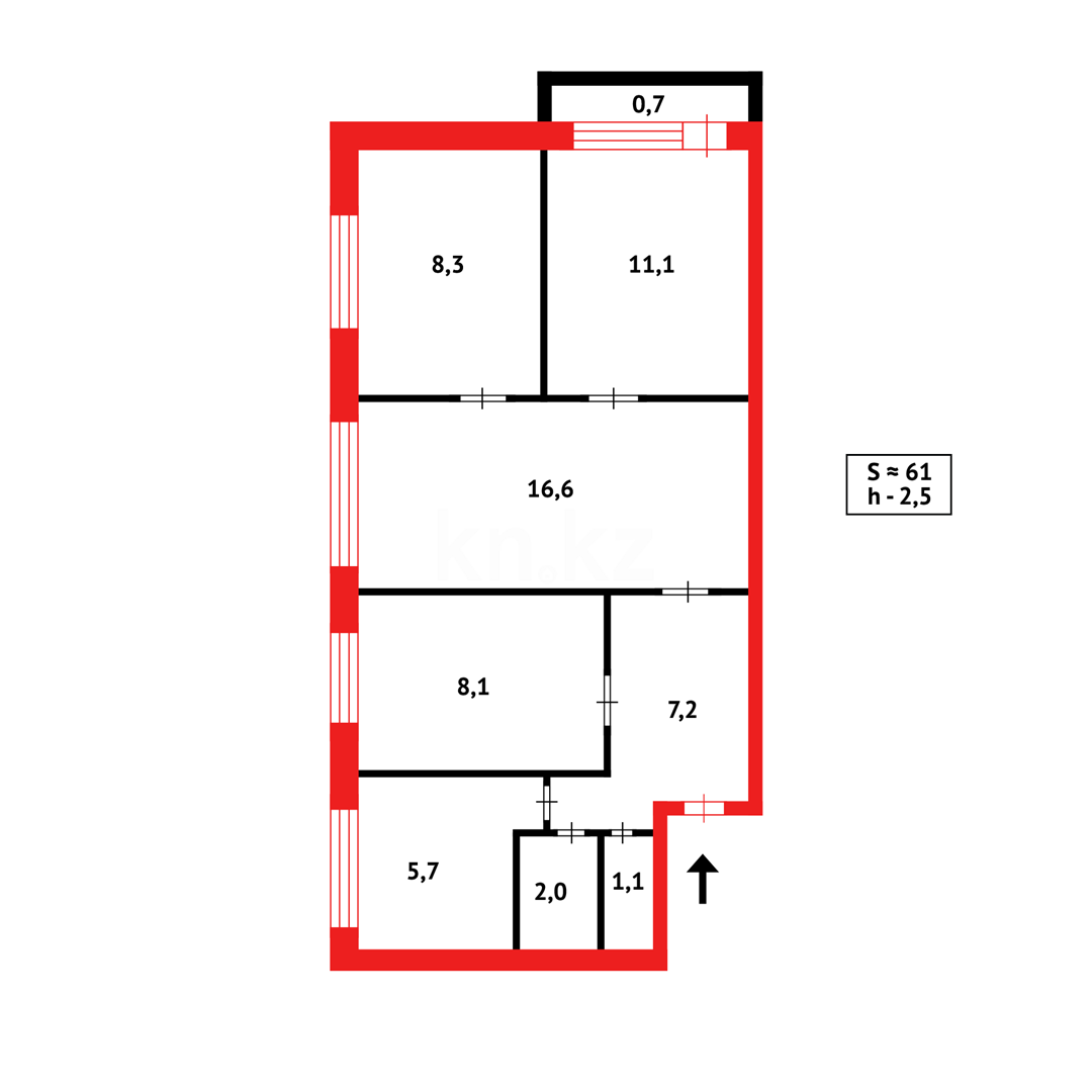 Продажа 4-комнатной квартиры, 60 м² в Караганде - фото 23