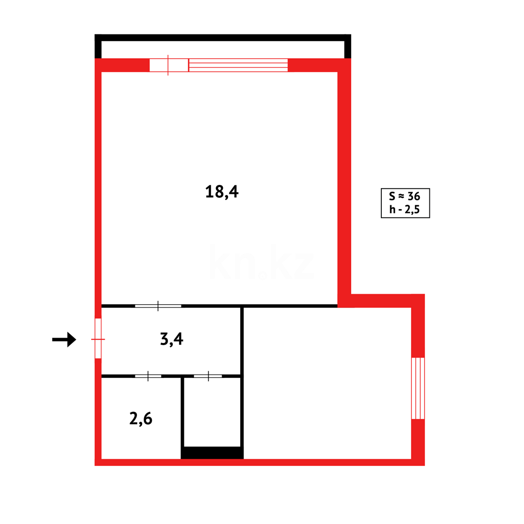 Продажа 1-комнатной квартиры, 38 м² в Караганде - фото 8