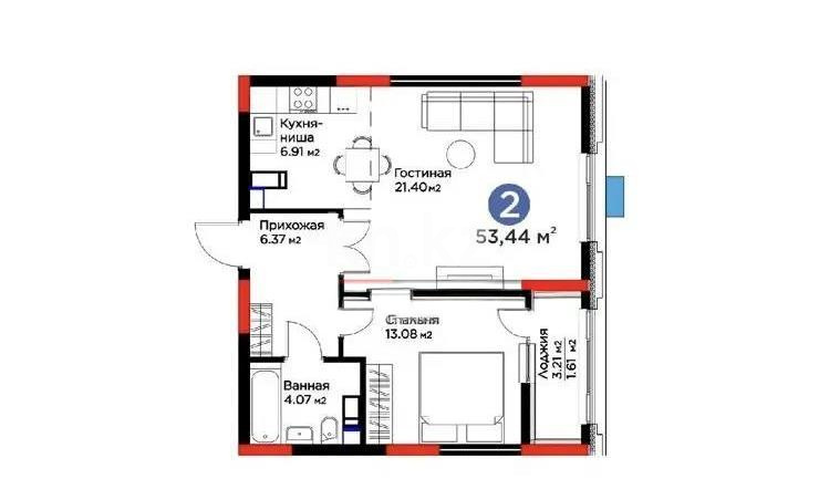 Продажа 2-комнатной квартиры, 54 м² в Астане - фото 4