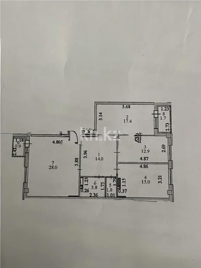 Продажа 3-комнатной квартиры, 95.5 м² в Астане - фото 2