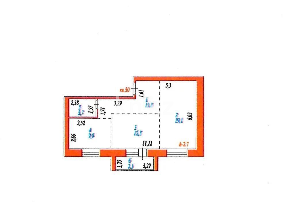 Продажа 2-комнатной квартиры, 58.9 м², ул. Е-103, дом  3/2 в Астане - фото 4