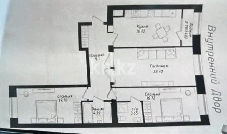 Продажа 3-комнатной квартиры, 96 м² в Астане