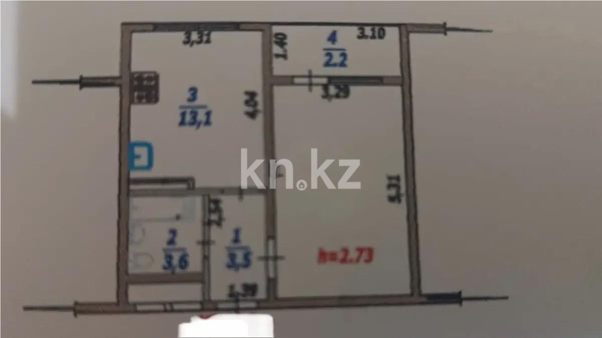 Продажа 1-комнатной квартиры, 39.9 м² в Алматы