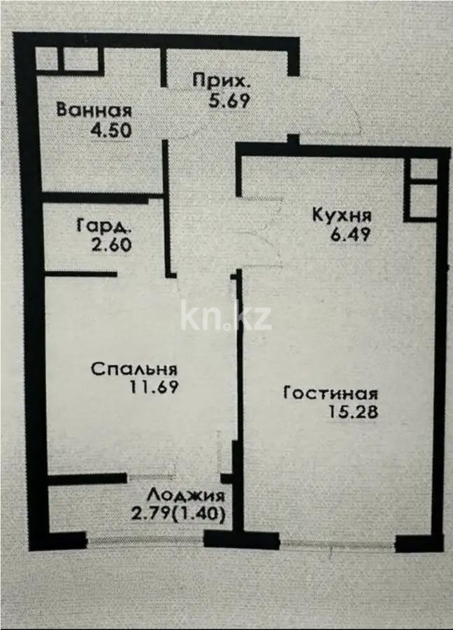 Продажа 2-комнатной квартиры, 48 м² в Алматы