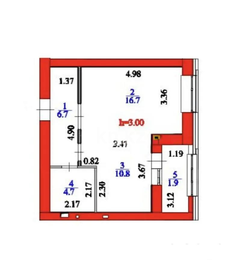 Продажа 1-комнатной квартиры, 40.8 м² в Астане - фото 2