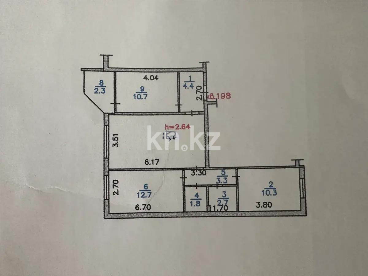 Продажа 3-комнатной квартиры, 70 м², ул. Тянь-Шаньская, дом  9г в Алматы - фото 6