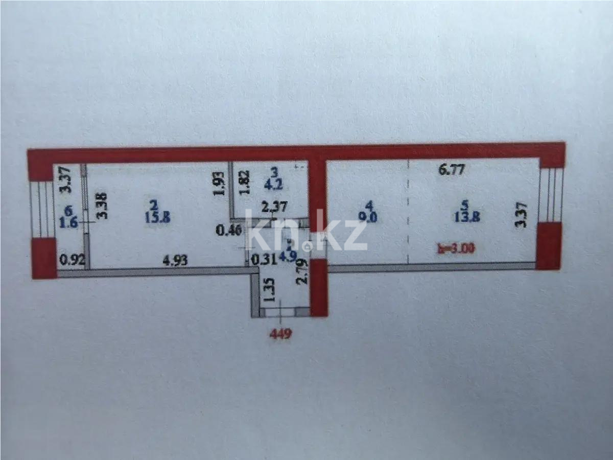 Продажа 2-комнатной квартиры, 50 м², ул. Е-15, дом  16 в Астане