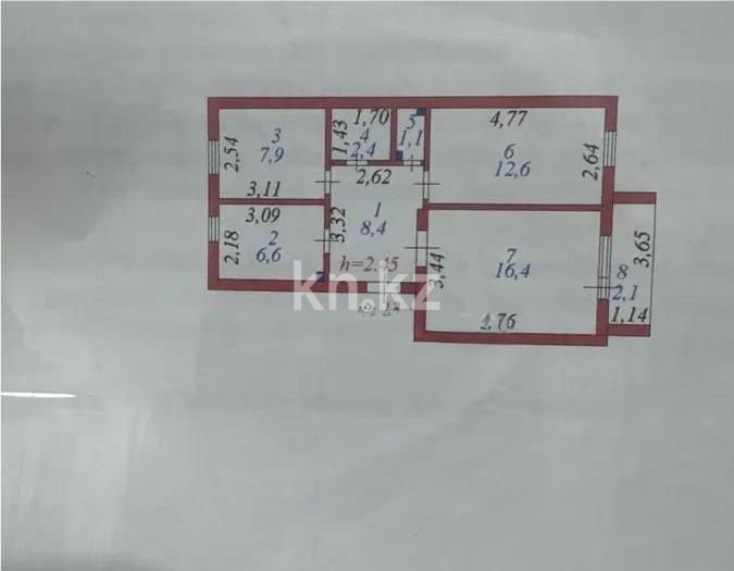 Продажа 3-комнатной квартиры, 57.5 м², ул. Куйши Дина, дом  40 в Астане - фото 7