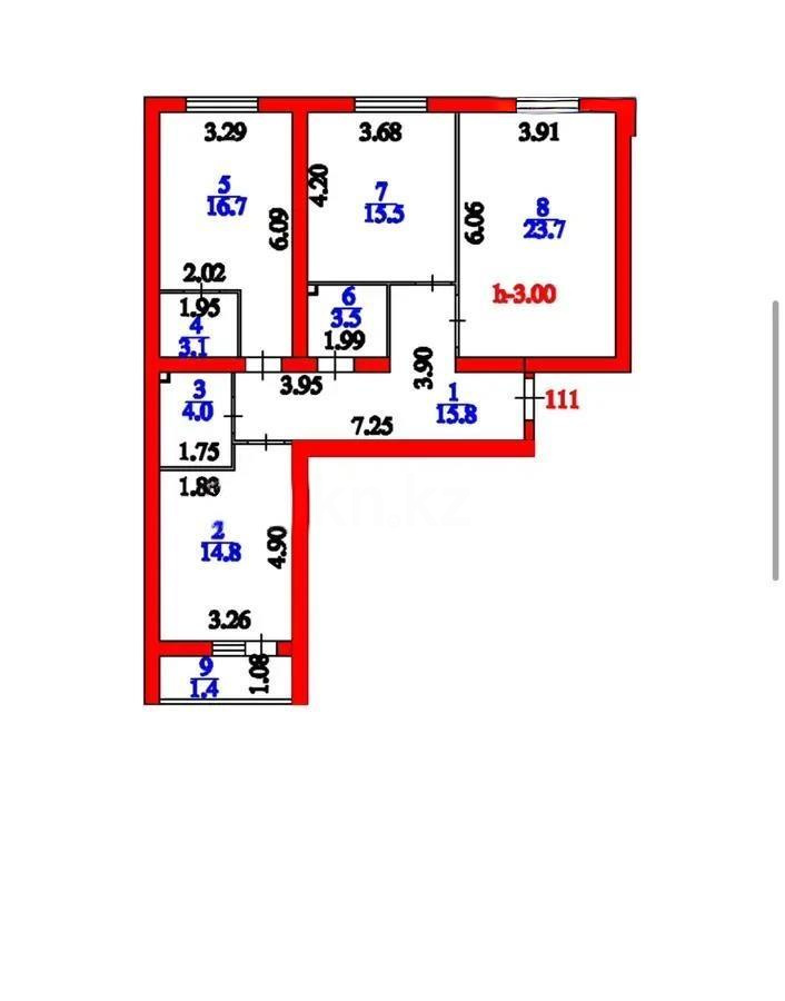 Продажа 3-комнатной квартиры, 98.5 м² в Астане - фото 5