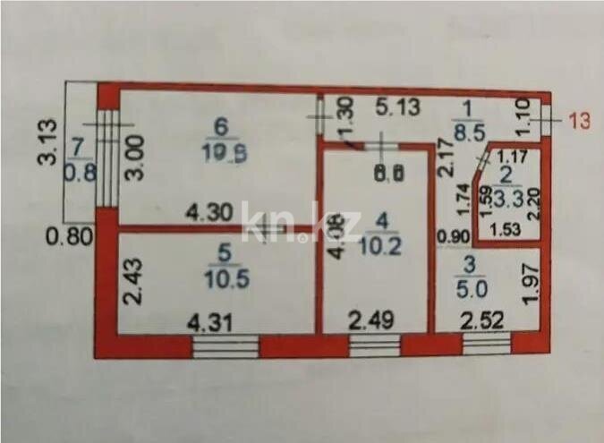 Продажа 3-комнатной квартиры, 53 м² в Караганде - фото 7