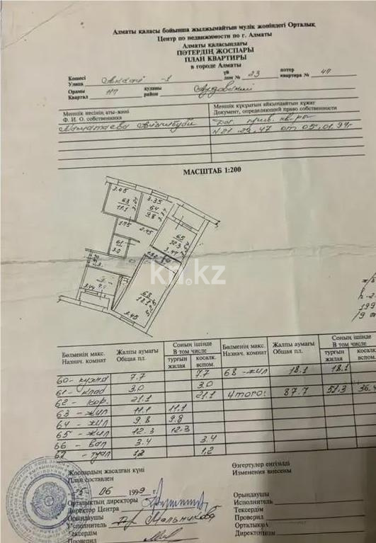 Продажа 4-комнатной квартиры, 87.7 м² в Алматы