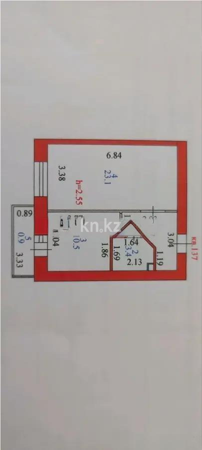 Продажа 1-комнатной квартиры, 44 м² в Астане - фото 3