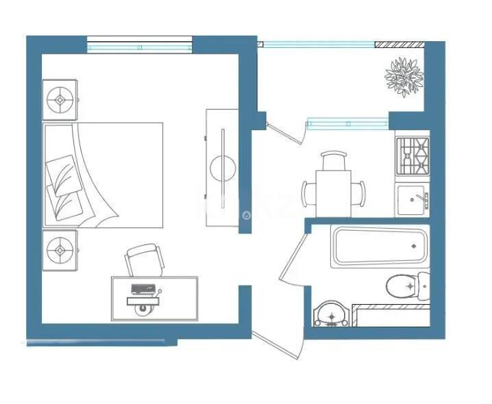 Продажа 1-комнатной квартиры, 30 м², ул. 24-я, дом  1/1б стр в Алматы