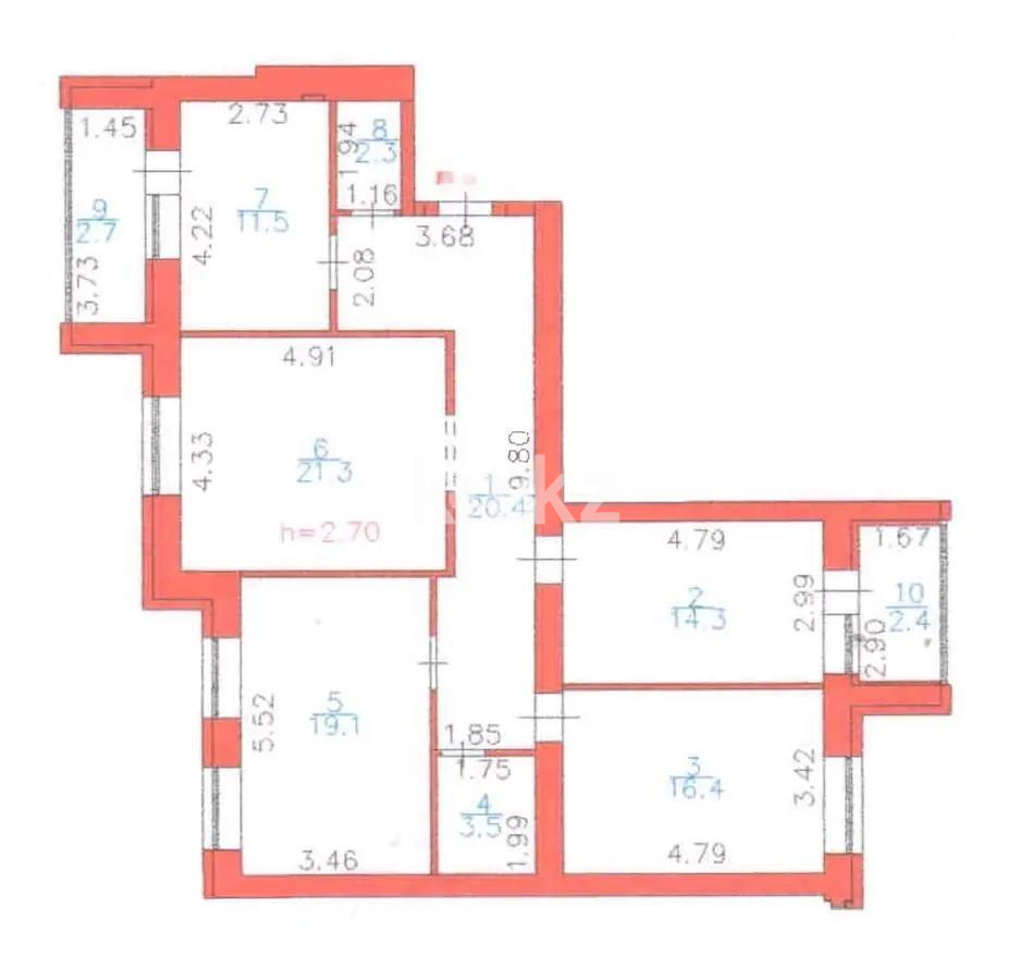 Продажа 4-комнатной квартиры, 114 м² в Астане - фото 9