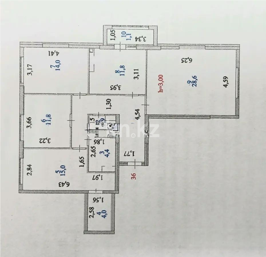 Продажа 4-комнатной квартиры, 107.5 м², ул. Кенесары, дом  4а в Астане - фото 8