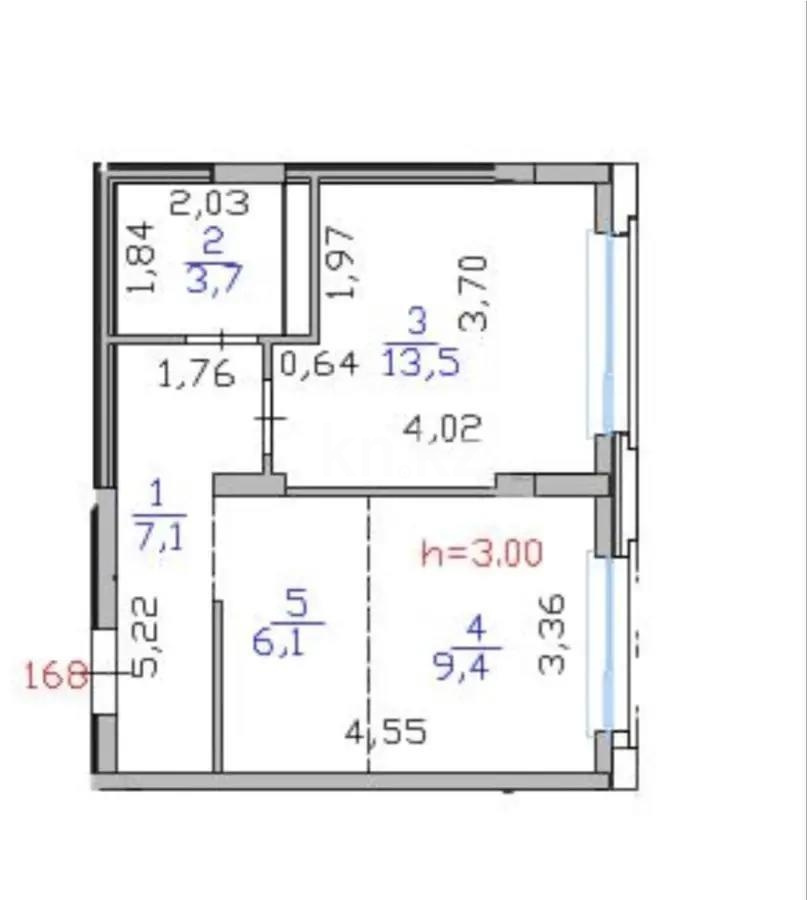 Продажа 2-комнатной квартиры, 40 м² в Астане