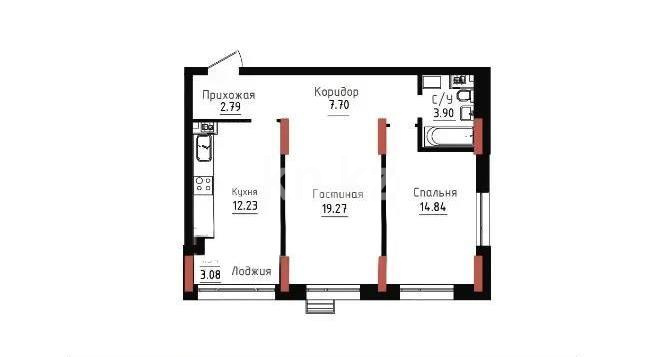 Продажа 2-комнатной квартиры, 62 м² в Астане
