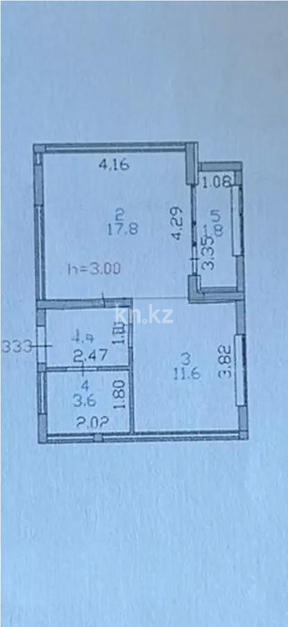 Продажа 1-комнатной квартиры, 39.2 м² в Астане