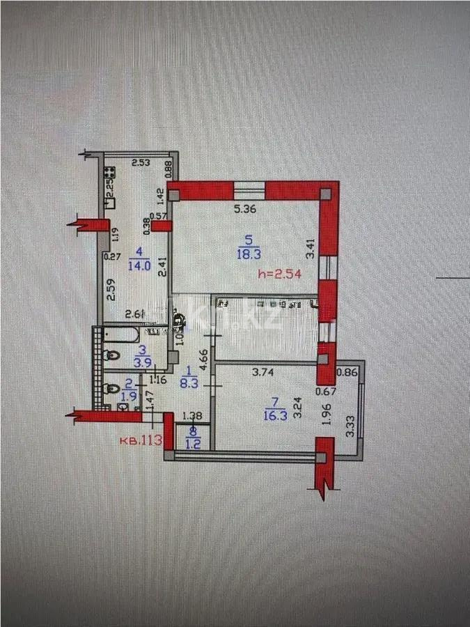 Продажа 3-комнатной квартиры, 72.6 м² в Алматы - фото 7