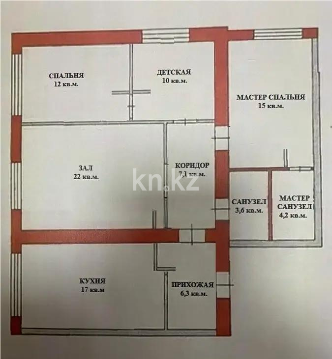 Продажа 4-комнатной квартиры, 100 м², ул. Бокейхана, дом  16 в Астане