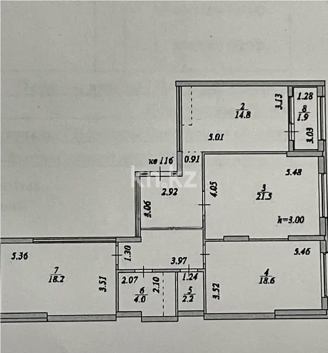Продажа 3-комнатной квартиры, 96.4 м² в Астане