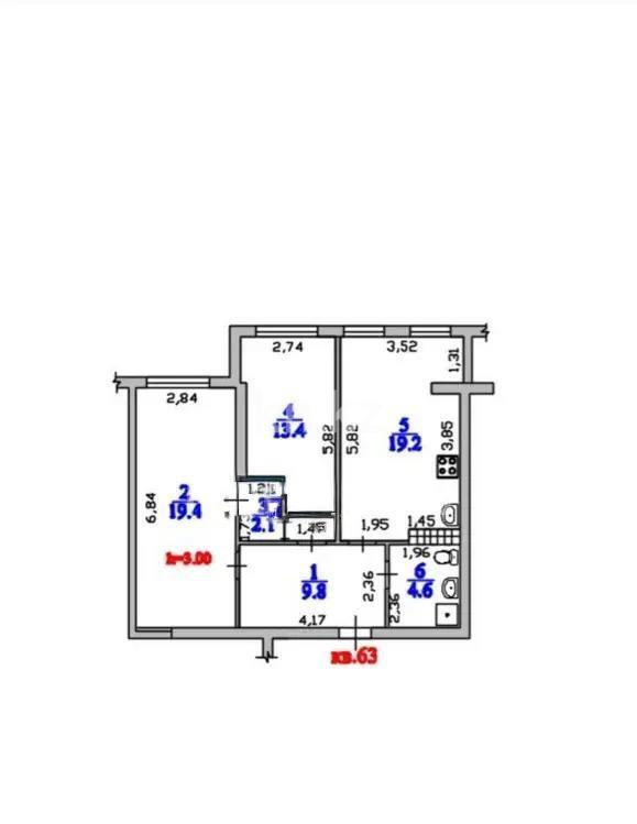 Продажа 2-комнатной квартиры, 68.5 м² в Алматы - фото 5
