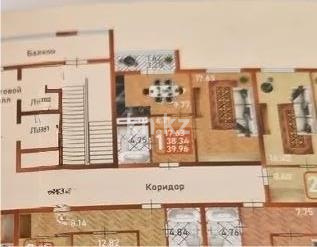 Продажа 1-комнатной квартиры, 39.96 м² в Астане