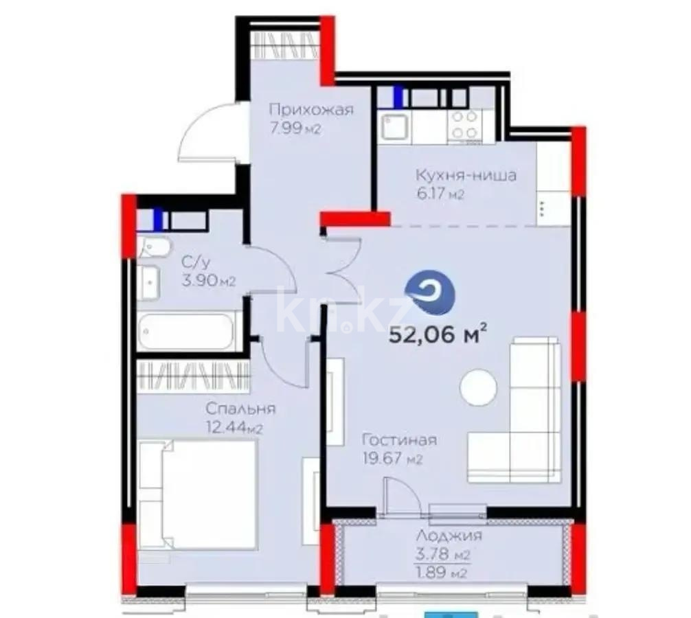 Продажа 2-комнатной квартиры, 52 м² в Астане - фото 5