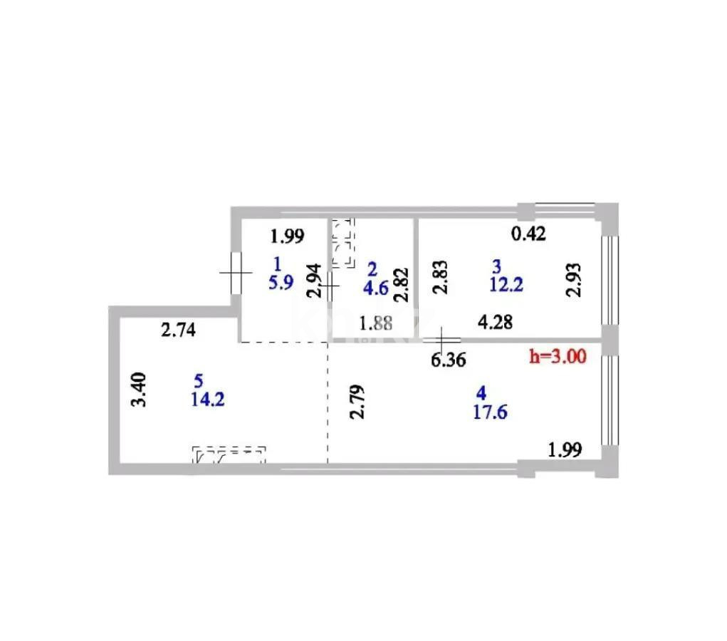 Продажа 2-комнатной квартиры, 76 м², ул. Байтурсынова, дом  67 в Астане - фото 3