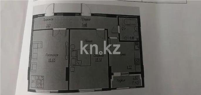 Продажа 2-комнатной квартиры, 63 м² в Астане