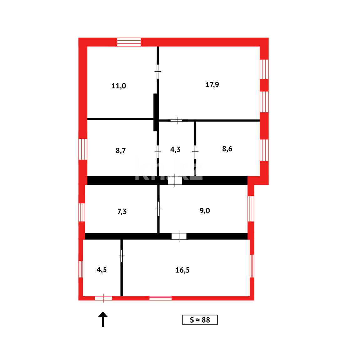 Продажа 5-комнатного дома, 87.8 м², ул. Кулибина в Темиртау - фото 14